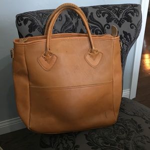 ll bean leather tote vintage